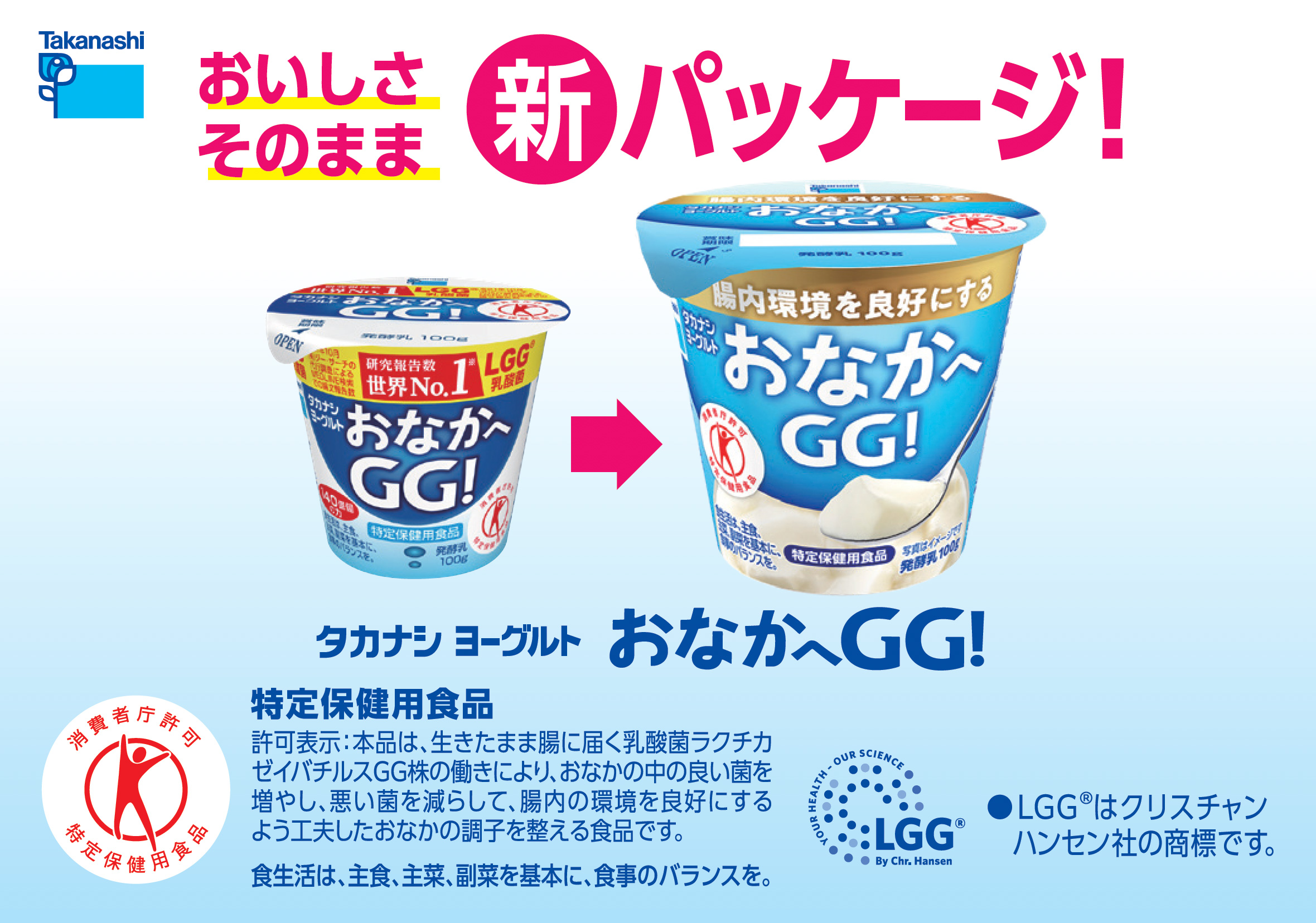 ヨーグルトおなかへGG！100g 18個 | タカナシミルク WEB SHOP
